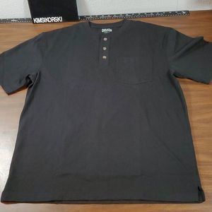 NWOT Duluth Trading Co Longtail T Shirt Button Front Pocket‎ Black size M